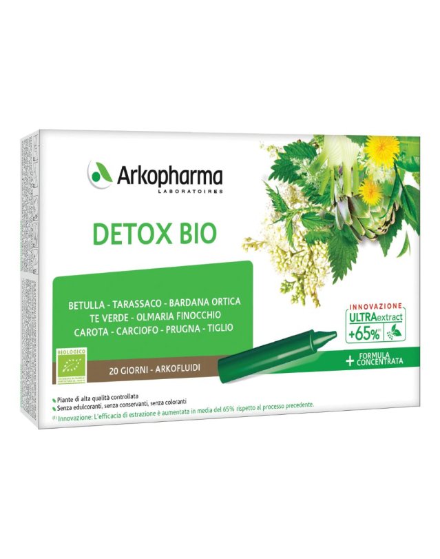 Arkofluidi US Detox Bio 20 Fiale - Depurazione Naturale per il Benessere dell'Organismo