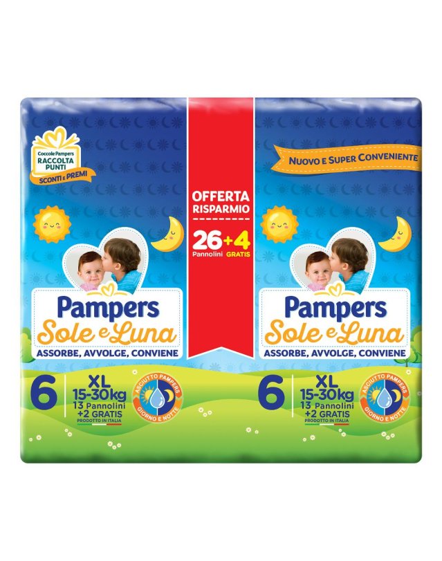 PAMPERS SOLE&LUNA TRIO XL 40PZ
