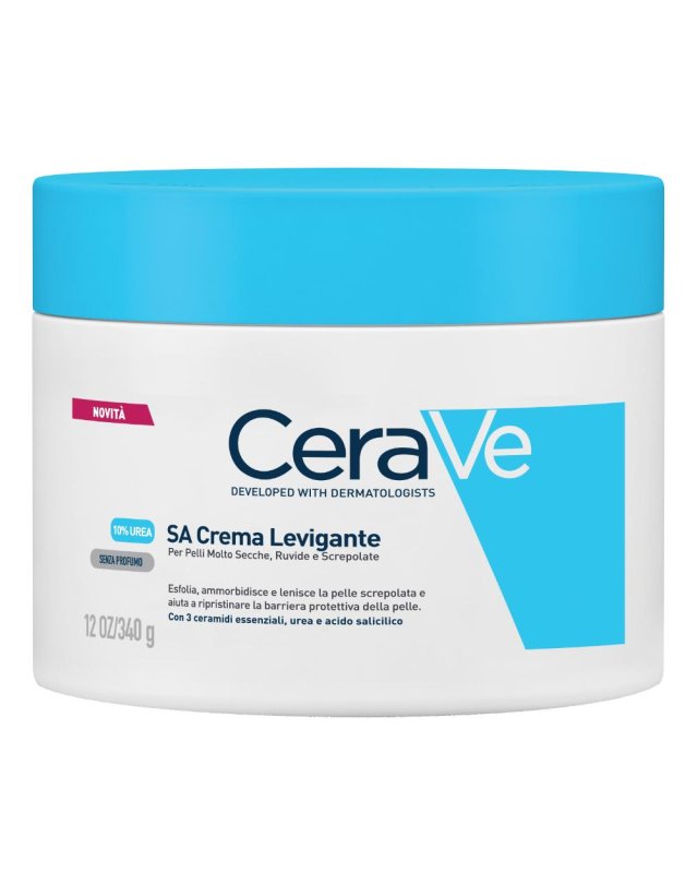 CeraVe SA Crema Levigante 10% UREA 340 g - Crema per Pelle Molto Secca, Ruvida e Screpolata 