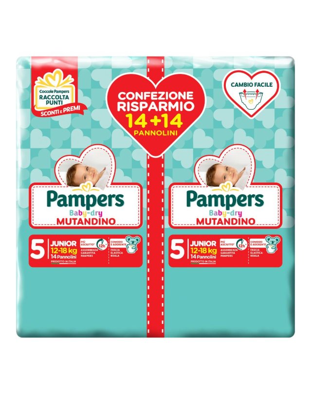 Pampers Baby Dry - Mutandino Junior Taglia 5 28pz