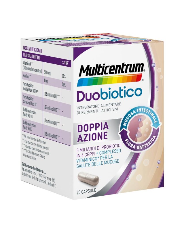 MULTICENTRUM DUOBIOTICO 20CPS
