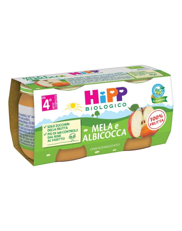 HIPP OMOG ALBICOCCA/MELA 2X80G