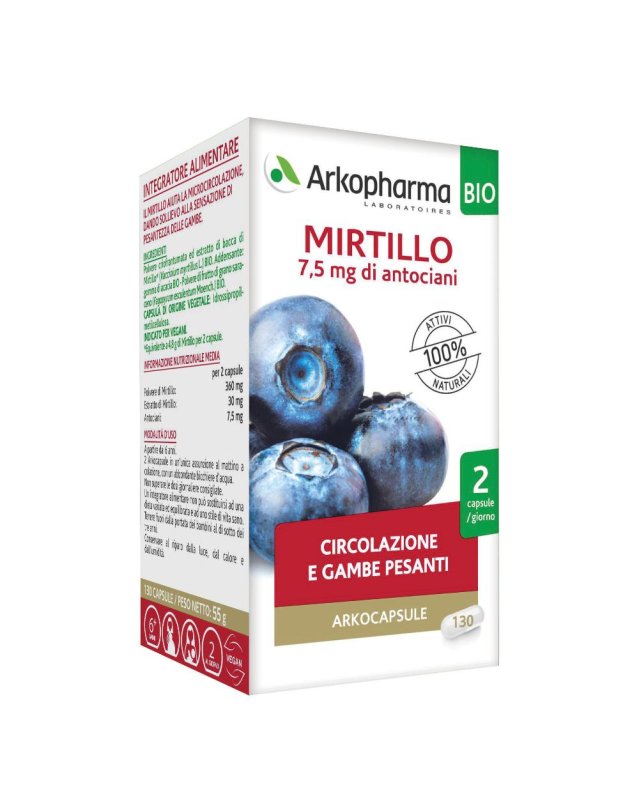 ARKOCAPSULE MIRTILLO BIO 130CPS