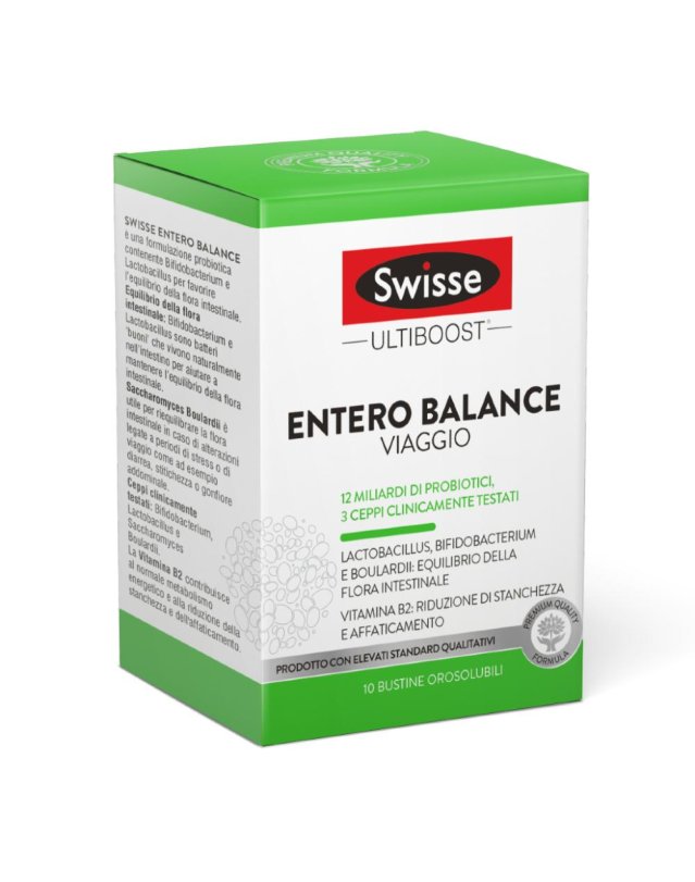  Swisse Entero Balance Viaggio 10 bustine - Integratore di Probiotici