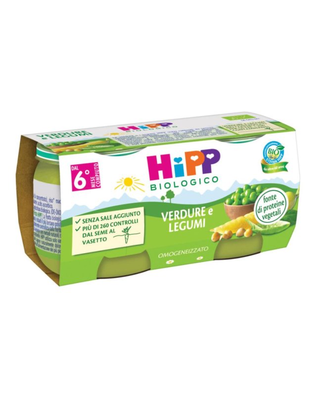 HIPP BIO OMOG VERD/LEGUMI2X80G