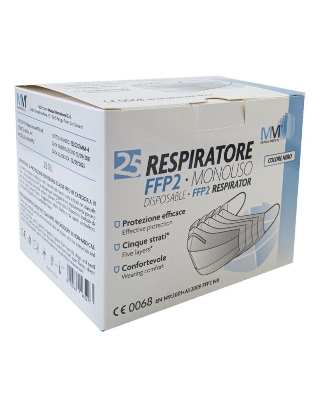MUNUSMED Resp.FFP2 Nera 25pz