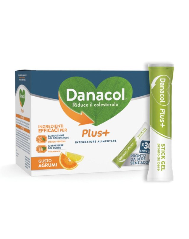 DANACOL Plus+ 30 Stickgel - Supporto per il Colesterolo e il Benessere Cardiovascolare