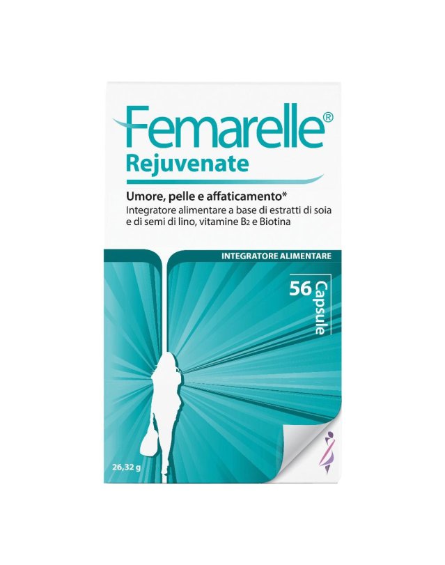 Femarelle Rejuvante integratore con estratti di soia e di semi di lino 56 capsule