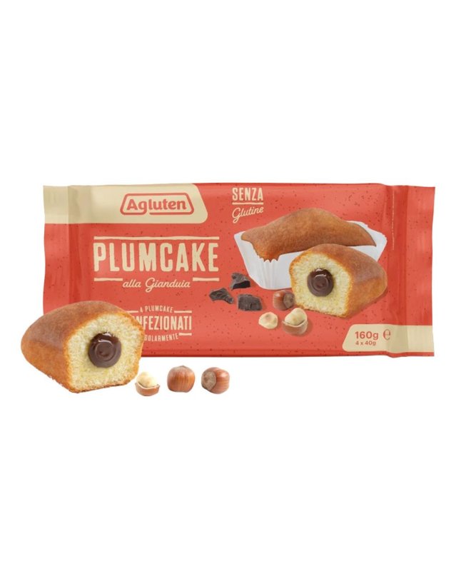 AGLUTEN PlumCake Gianduia4x40g