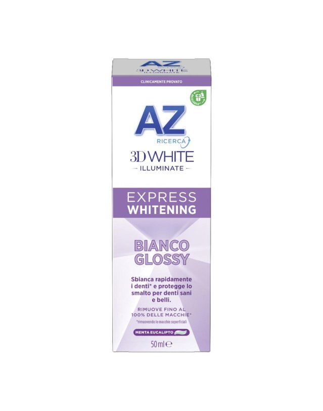 AZ 3D White Dentifricio Express Whitening Bianco Glossy 50ml
